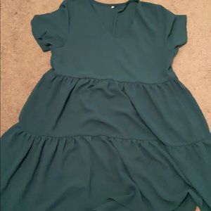 Green babydoll dress